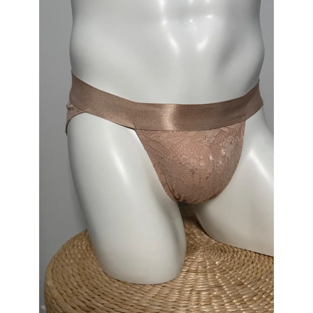Cosabella NSN Lace Sports Brief Beige Nude Gender‎ Inclusive Underwear L